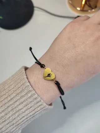 Bracciale Pole Dance Cuore Oro Regolabile