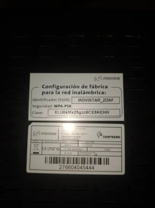 Router Movistar Fibra Óptica