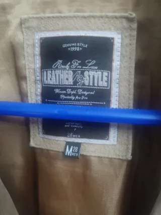 Chaqueta Biker Beige  cuero Talla M