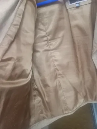 Chaqueta Biker Beige  cuero Talla M