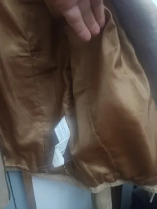 Chaqueta Biker Beige  cuero Talla M