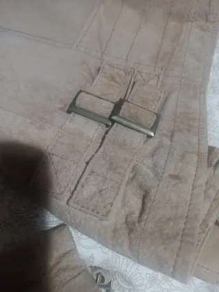 Chaqueta Biker Beige  cuero Talla M