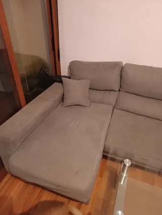 Sofá Cheslong Grande Gris