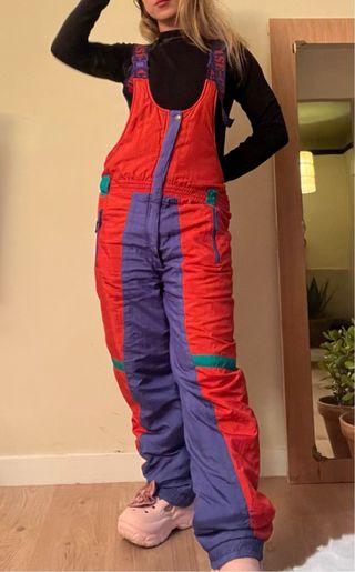 Pantalón de esquí vintage años 80 Base Camp tallaS