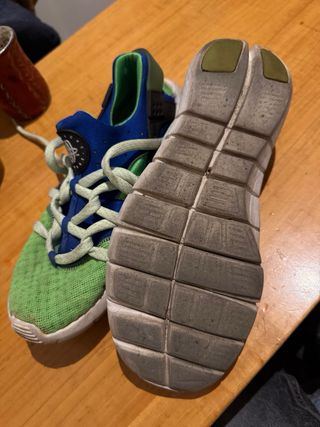 Zapatillas Nike Huarache Azul y Verde