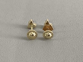 pendientes oro 18k con piedra