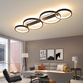 Plafoniera LED Anelli Dimmerabile con Telecomando