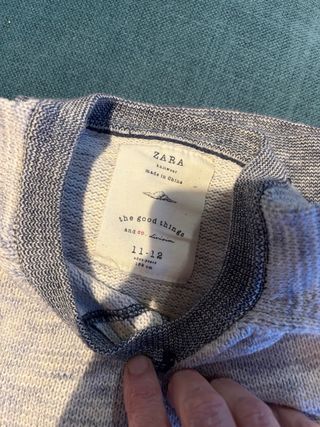 Jersey Zara niño gris jaspeado
