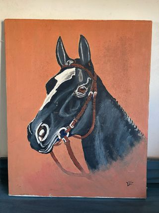 Dipinto cavallo nero