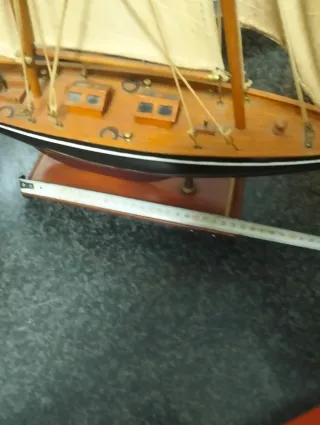 Maqueta velero madera y tela