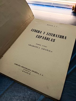 4 libros LENGUA LATINA. 1º + LENGUA Y LITERATURA ESPAÑOLAS. 1º,2º, 3eR CURSO, TEXTOS E.P. COMPAÑÍA BIBLIOGRÁFICA ESPAÑOLA