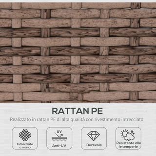 Salón De Jardín Exterior De Rattan De 7 Piezas, Conjunto De Muebles Con Mesa Y Sofá Modular Con Cojines, Gris