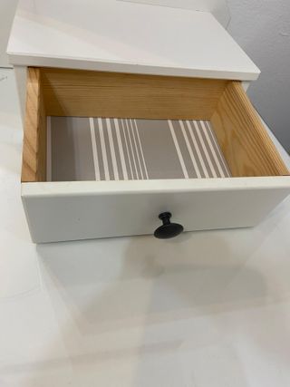 Tocador Ovalado Blanco con Cajones y Cristal