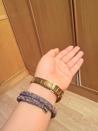 Reloj dorado acero inoxidable con pulsera