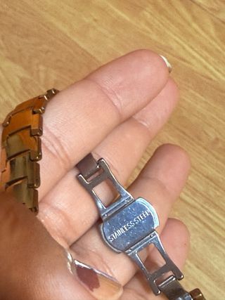 Reloj dorado acero inoxidable con pulsera