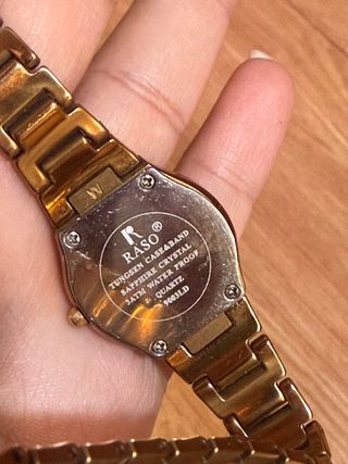 Reloj dorado acero inoxidable con pulsera