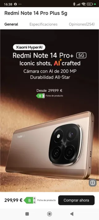 Xiaomi Redmi Note 14 Pro+ 5G 256GB Blanco  12gbRam