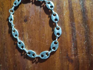 Pulsera de plata estilo eslabones