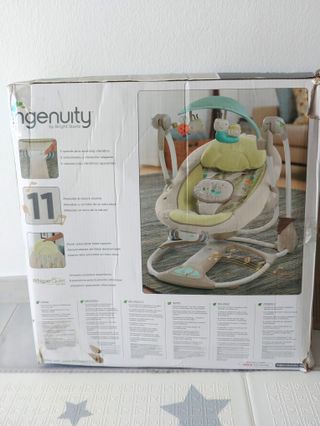 Hamaca Mecedora Ingenuity ConvertMe con 2 Fundas