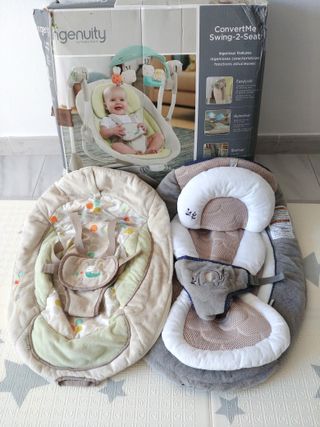 Hamaca Mecedora Ingenuity ConvertMe con 2 Fundas