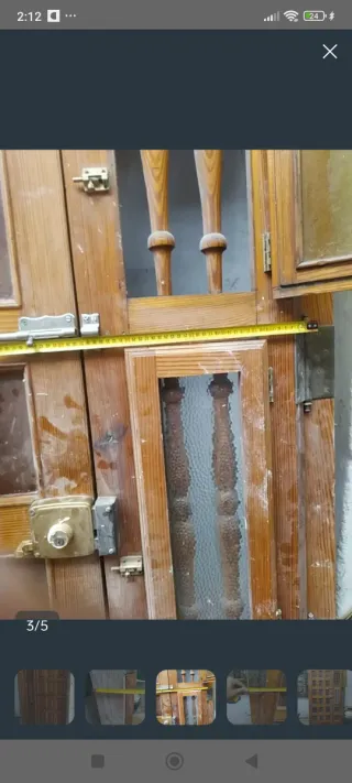 Puerta de madera maciza