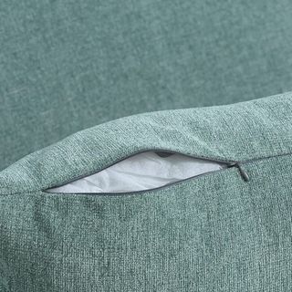 Sillón Cama Individual Con Respaldo Regulable en 4 Posiciones, Tejido Transpirable Efecto Lino y Asiento Acolchado, 96X84.5X87.5 Cm, Verde