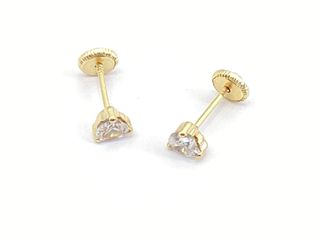 pendientes oro 18k con piedra
