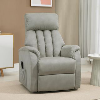 Sillón Elevador Reclinable 150° Max Con Mando A Distancia Y Reposapiés, 75X93X110 Cm, Gris