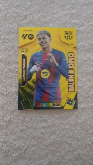 Carta Lamine Yamal Balón de Oro Panini 2026