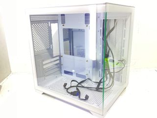 caja game caja torre pc gaming cristal templado blanca