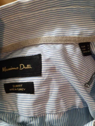 Camisa rayas Massimo Dutti azul y blanco