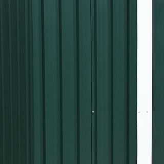 Caseta de Jardín 2.9M² en Chapa de Acero, Cobertizo para Herramientas de Jardín con Base, Ventilación y 2 Puertas Correderas, 261X131X182 Cm, Verde