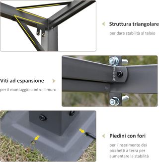 Gazebo Pergola 3X3M De Jardín en Metal Con Techo Deslizante Blanco Crema, Pergola De Jardín a Pared