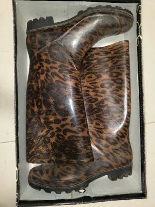 Botas de agua leopardo