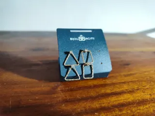 Pendientes BIJOU BRIGITTE Triángulo y Cuadrado