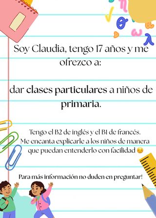 Clases particulares a niños de primaria