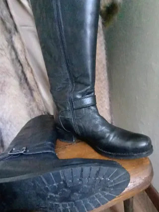 Stivali in pelle neri tg 39