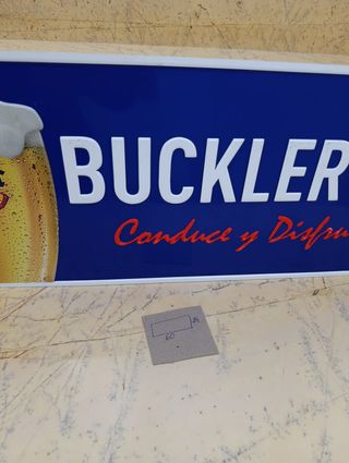 Cartel Antiguo cerveza Buckler Metálico