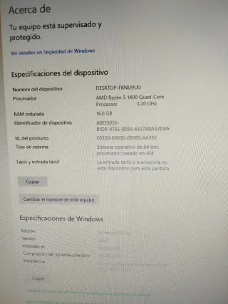 PC Gaming GTX 1650 - Ryzen 5 1400 - 16GB RAM