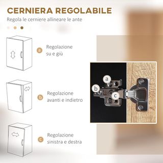 Credenza de Cocina Moderna Con 2 Cajones, 2 Estantes Y Un Armario Con 4 Compartimentos, Mueble Buffet Estilo Industrial Con Base de Acero, 88X35X160 Cm, Negro Y Madera