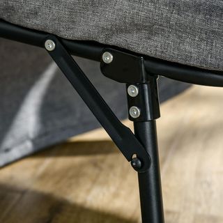 Pouf Cama Plegable Multiusos 4 en 1, Camilla Chaise Longue Ahorradora de Espacio Con Respaldo Reclinable a 5 Niveles, Gris