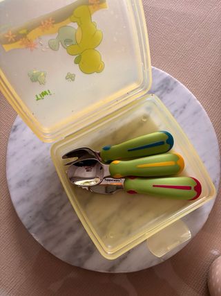 Set Cubiertos Infantiles Tupperware Nuevo