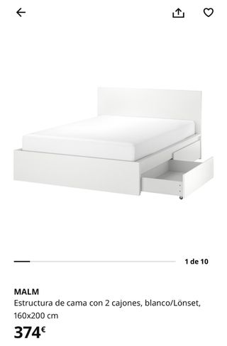 Estructura Cama MALM 160x200