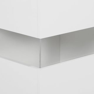 Credenza Moderna Con Luz LED Regulable Con Control Remoto, Mueble De Salón Con 4 Cajones Y 2 Armarios, 120X34X70 Cm, Blanco