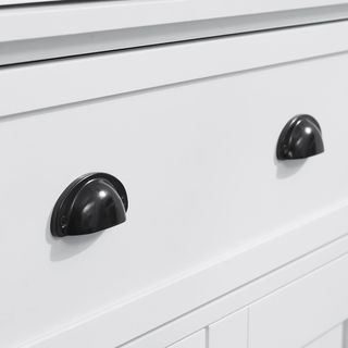 Mueble de Cocina con Armario Superior e Inferior y Cajón Central en MDF, Aglomerado y Metal, 76X40.5X184 Cm, Blanco