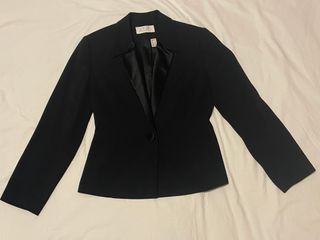 Americana Alexis Negra Solapa Satinada (40)