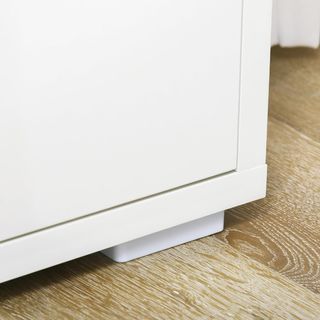 Mueble Multiusos Con 2 Armarios a 2 Niveles, Credenza Móvil Para Cocina Con Estante Regulable, 120X37X75Cm, Blanco Y Color Madera