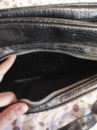 Bolso negro polipiel hombro mujer