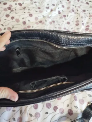 Bolso negro polipiel hombro mujer