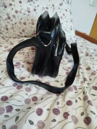 Bolso negro polipiel hombro mujer